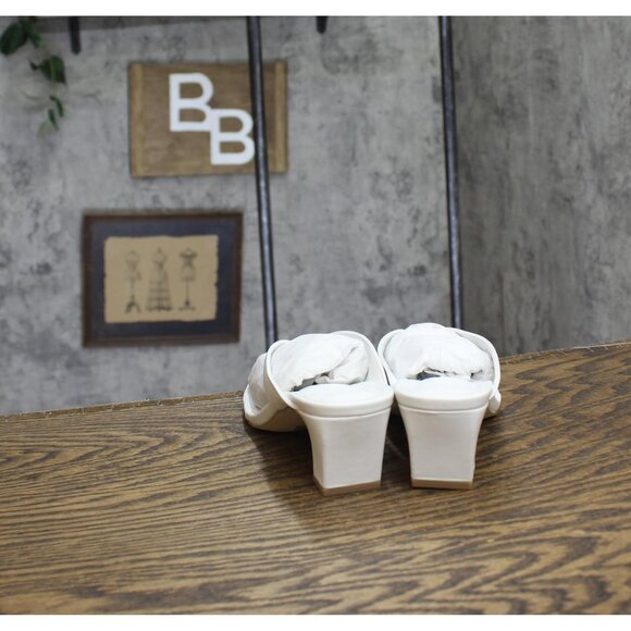 NWT Steve Madden Women's Ninna Blade Heel Thong Sandals NINN02S1 White 7.5M - Picture 9 of 12